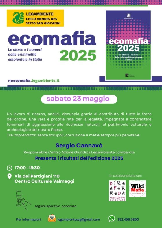 ECOMAFIA – LE STORIE E I NUMERI DELLA CRIMINALITA’ AMBIENTALE IN ITALIA